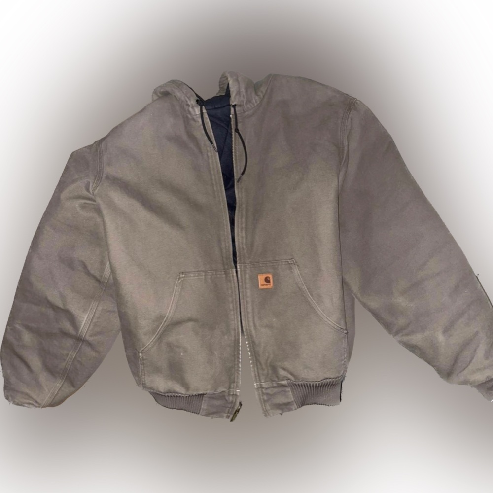CARHARTT LOOSE FIT FIRM DUCK INSULATED FLANNEL-LINED ACTIVE JACKET. SIZE XL TALL